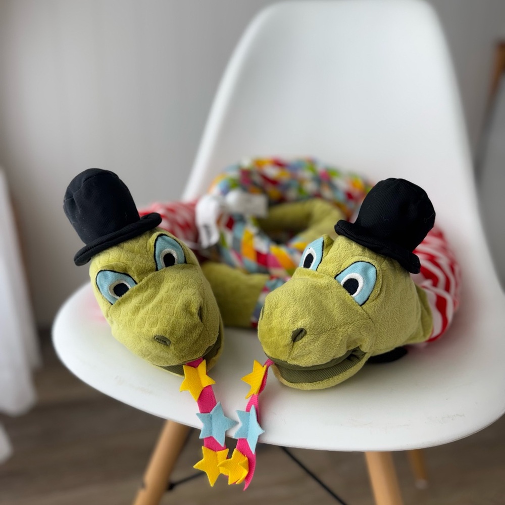 TWO Rare IKEA Klappar Cirkus Circus Snakes 51” Stuffed Plush Puppet Pair